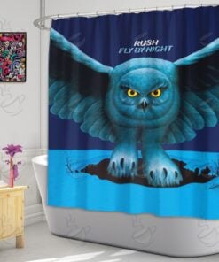 6All Over Shower Curtain - HUS - FLY BY NIGHT