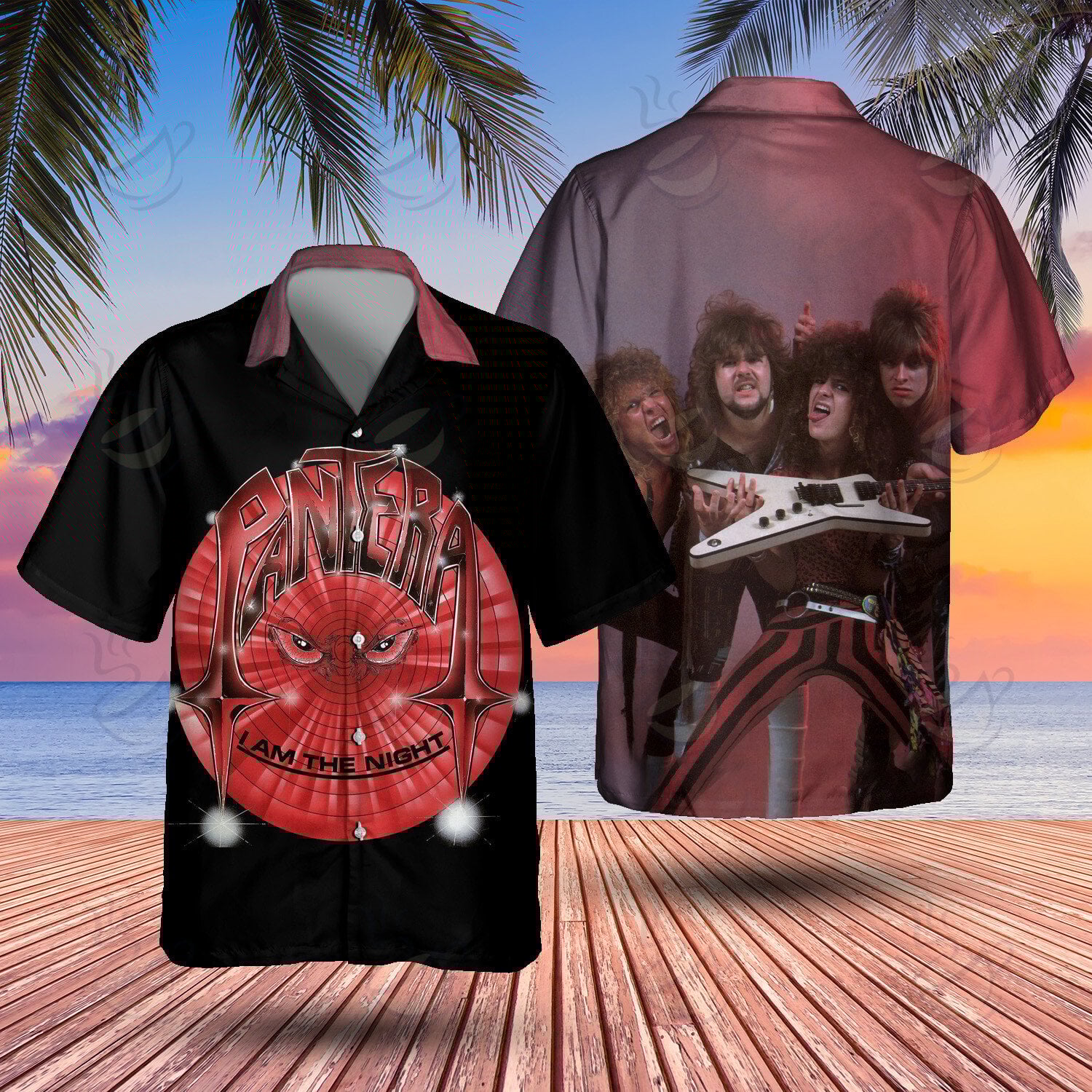 1 All Over Shirt: Hawaiian - PNT - I AM THE NIGHT