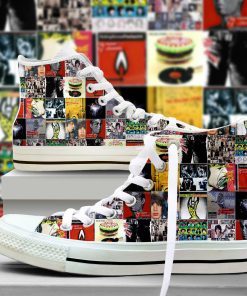 Best Rolling Stones Merch Albums Canvas Shoes High Top Sneakers
