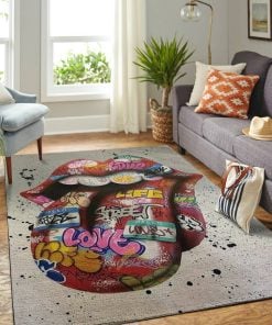 Rolling Stones Graffiti Rug Carpet
