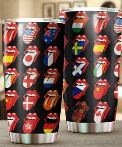 Rolling Stones Merch Flags Tumbler Cup