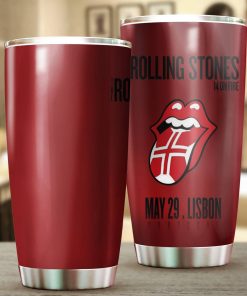 Rolling Stones Merch Lisbon On Fire Tumbler Cup