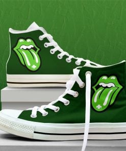 Rolling Stones Tongue St Patrick's Day High Top Sneakers