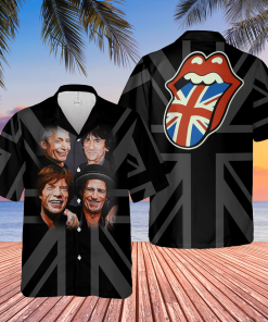 The Rolling Stones In United Kingdom's Flag Hawaiian Shirt