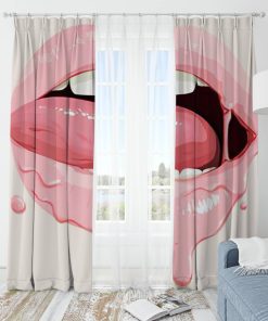 The Rolling Stones Merch Candy lip Window Curtain