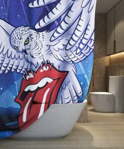 The Rolling Stones Merch Le Festival July 15 Art Shower Curtain, Extra Long 71 Inch