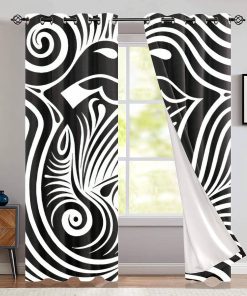 The Rolling Stones Merch Maze logo Window Curtain