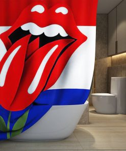 The Rolling Stones Merch Netherlands Pinkpop Festival Art Shower Curtain, Extra Long 71 Inch