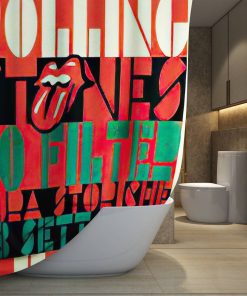 The Rolling Stones Merch No Filter Sep 23,2017 Art Shower Curtain, Extra Long 71 Inch