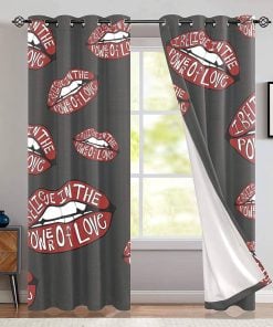 The Rolling Stones Merch Pattern Power of love Window Curtain