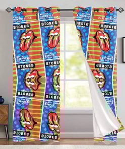 The Rolling Stones Merch Pattern Tounge Window Curtain