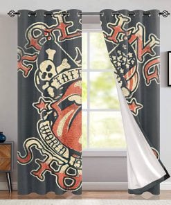 The Rolling Stones Merch Tattoo you World Tour 1981 Window Curtain
