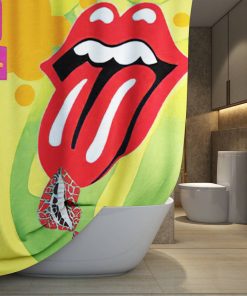 The Rolling Stones Merch USA 99 Art Shower Curtain, Extra Long 71 Inch