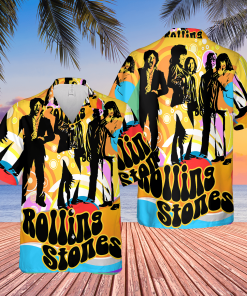 The Rolling Stones Poster 70's Rock 'n Roll Hawaiian Shirt