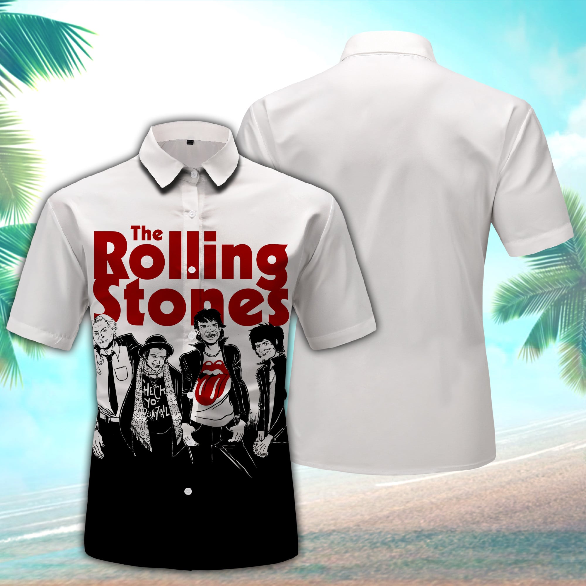 The Rolling Stones Rock 'n Roll Legend Hawaiian Shirt