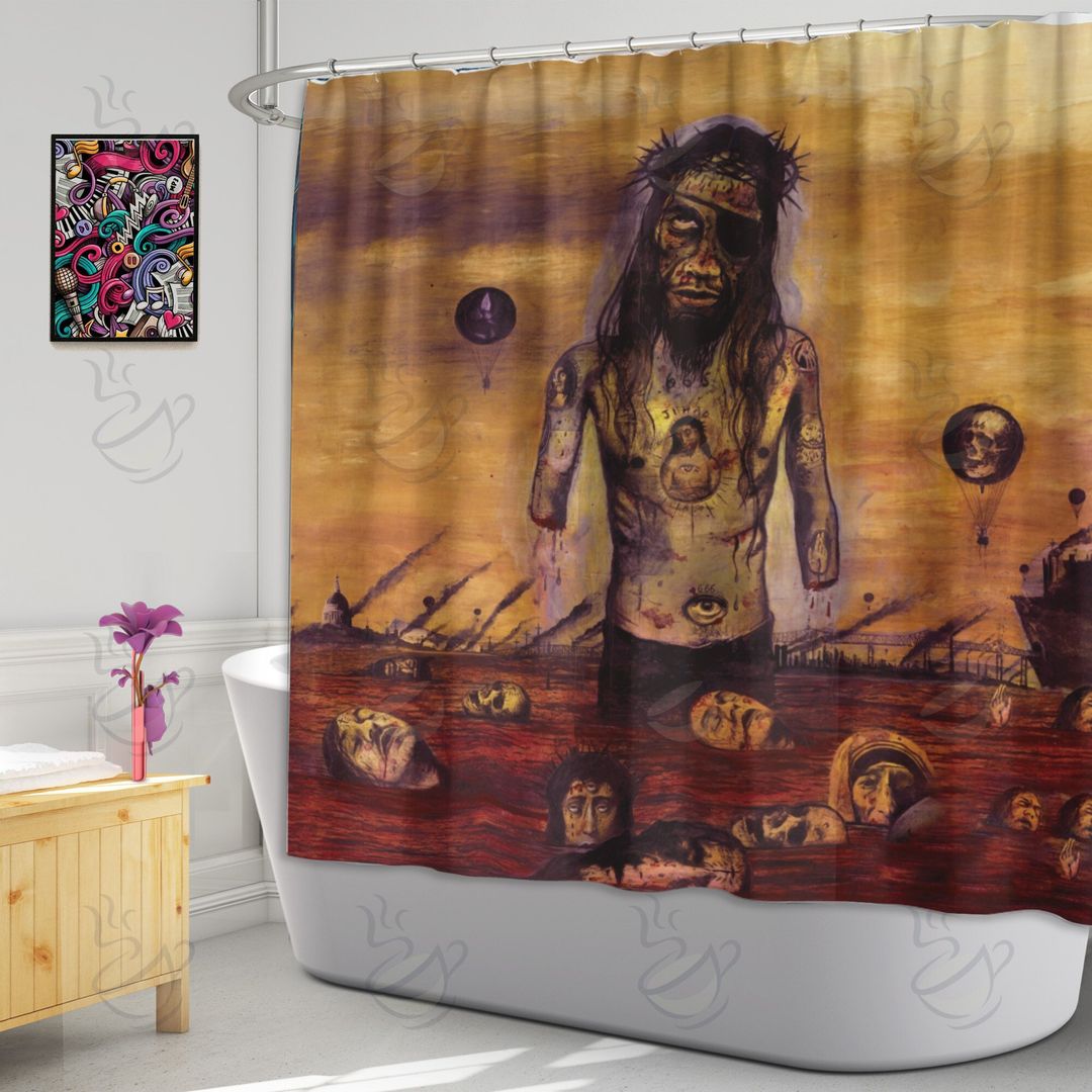 6All Over Shower Curtain - RSS - CHRIST ILLUSION #FDRSL