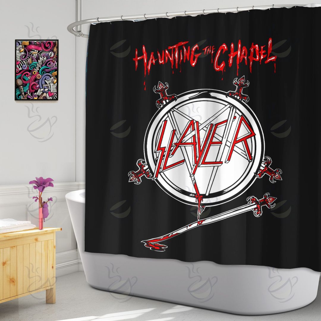 6All Over Shower Curtain - RSS - HAUNTING THE CHAPEL #FDRSL