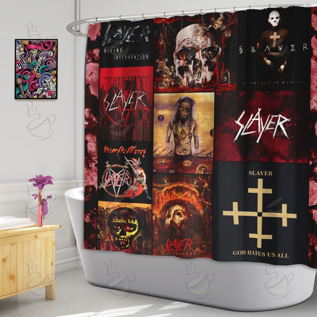 6All Over Shower Curtain - RSS - QLT2 #FDRSL