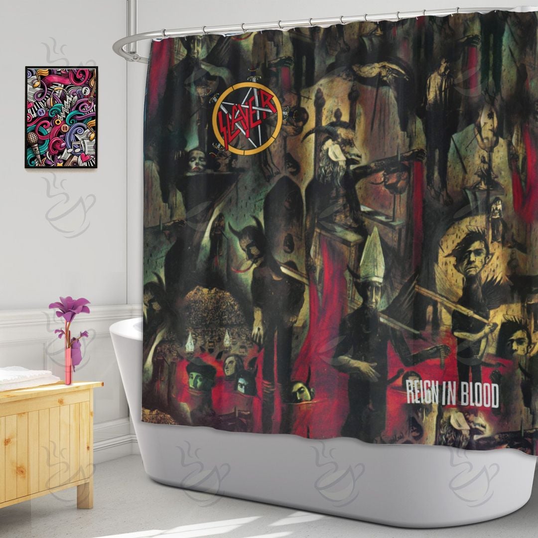 6All Over Shower Curtain - RSS - REIGN IN BLOOD #FDRSL