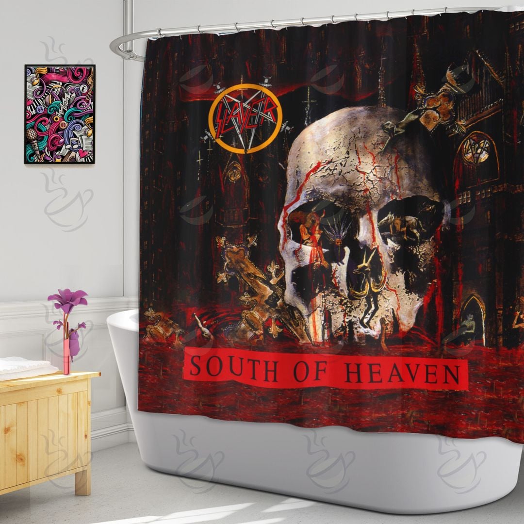 6All Over Shower Curtain - RSS - SOUTH OF HEAVEN #FDRSL