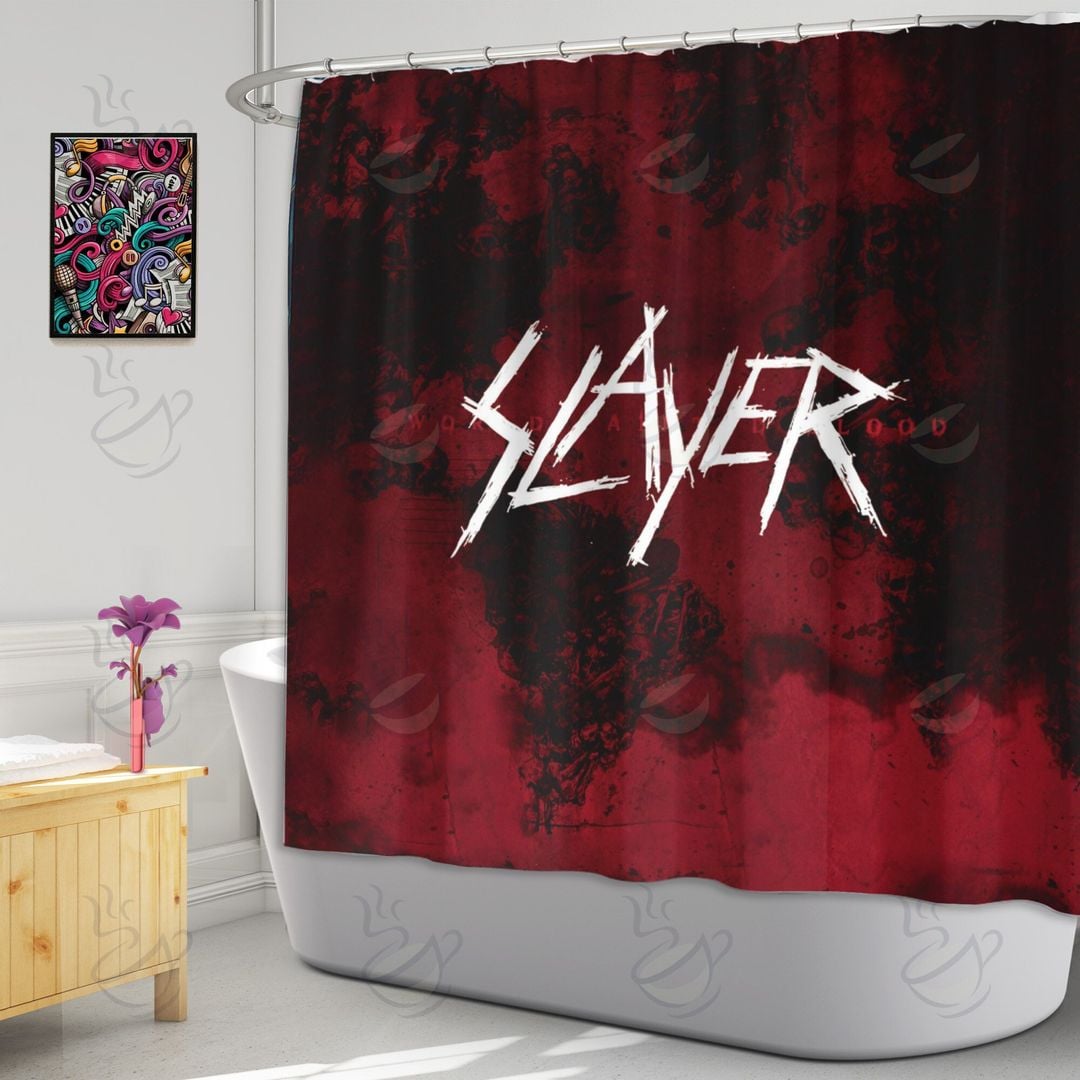 6All Over Shower Curtain - RSS - WORLD PAINTED BLOOD #FDRSL